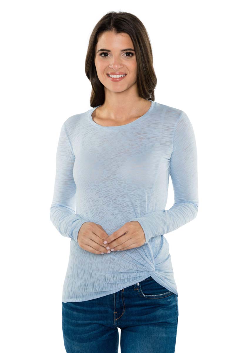 PRYA Side Twist Long Sleeve Tee
