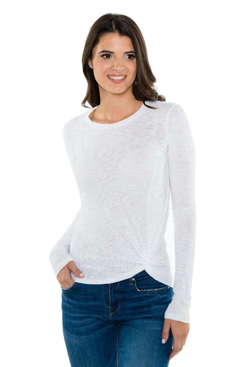 PRYA Side Twist Long Sleeve Tee