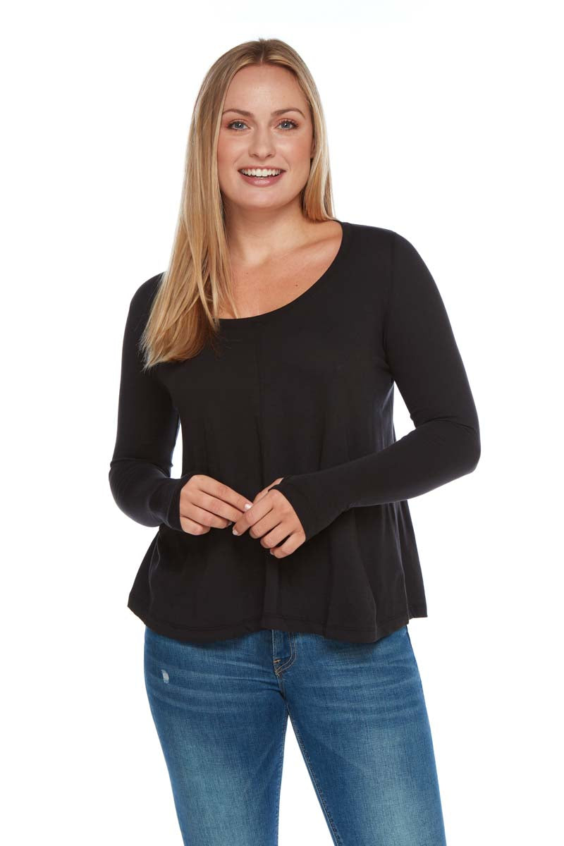 SASHA Scoop Neck Long Sleeve