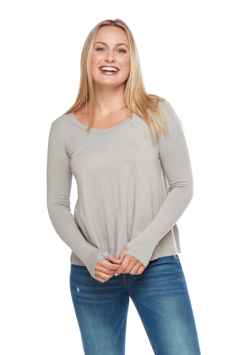 SASHA Scoop Neck Long Sleeve