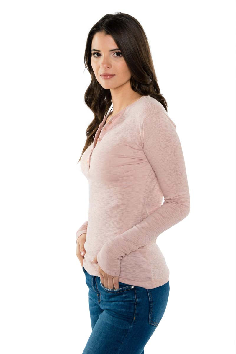 TALI Long Sleeve Pima Cotton Henley