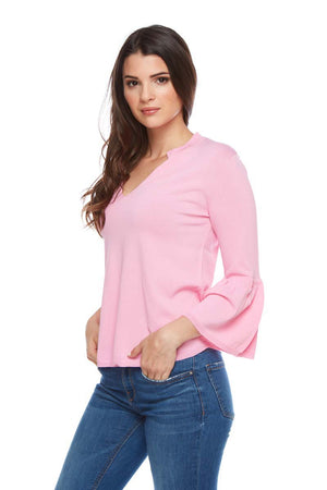 TINSLEY Fitted Bell Sleeve Sweater