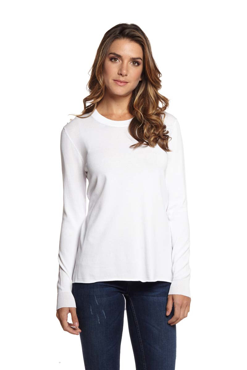 ZOE Long Sleeve High Low Crew