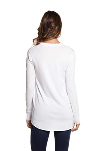 ZOE Long Sleeve High Low Crew
