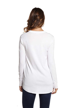 ZOE Long Sleeve High Low Crew