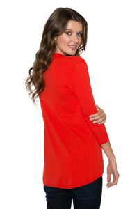 ZOE Long Sleeve High Low Crew